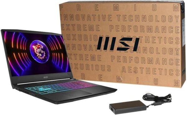 Brand New ! MSI Katana 15 B13VEK-1675US Ci7 13620H 13TH GEN Processor,16GB RAM DDR5,1TB SSD,15.6″ FHD IPS 144Hz,6GB NVIDIA GeForce RTX4050 GDDR6 GC,Windows 11,Black (International Warranty) ( on order )
