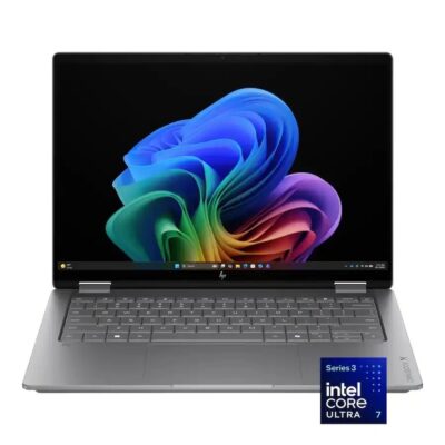 HP OmniBook X Flip 14-KB0023DX | Intel Core Ultra 7 355 | 16GB DDR5 RAM 1TB SSD | Intel Graphics | 14" 2K OLED Touch x360 Laptop | Meteor Silver | 1 Year International Warranty | On Order